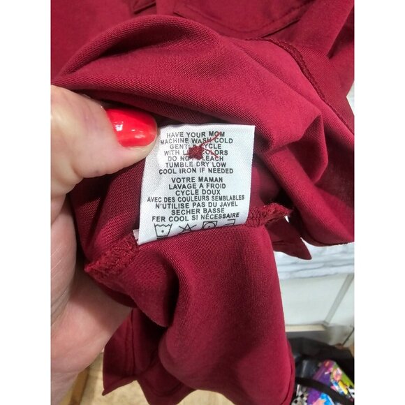 Travis Mathew Men Golf Polo Shirt Stretch Dark Red Burgundy Size L - Picture 5 of 8